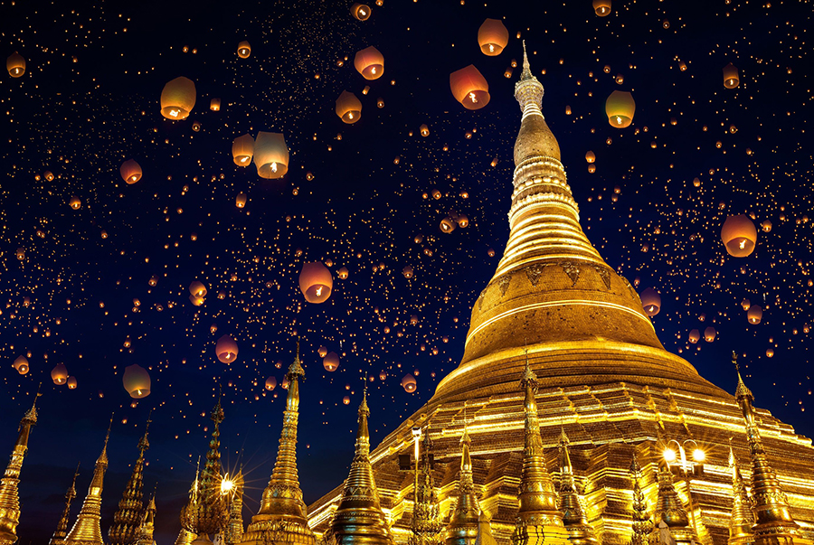 Thadingyut Light Festival in Myanmar